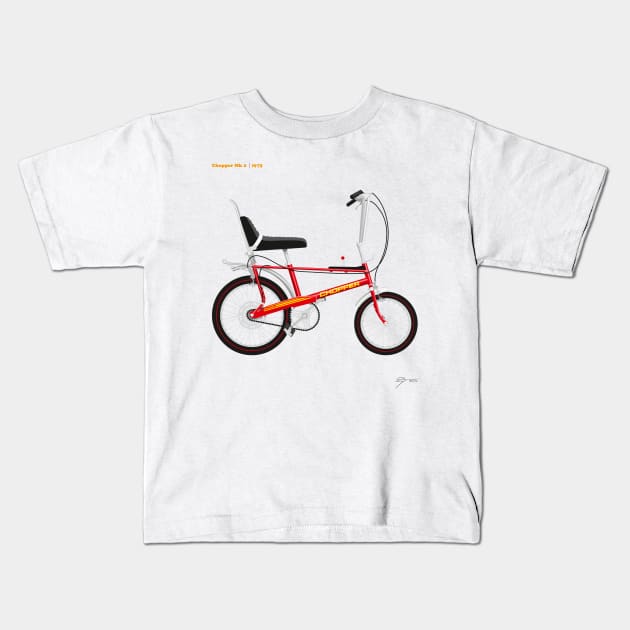 Raleigh Chopper Mk 2 (Infra Red) Kids T-Shirt by Tunstall